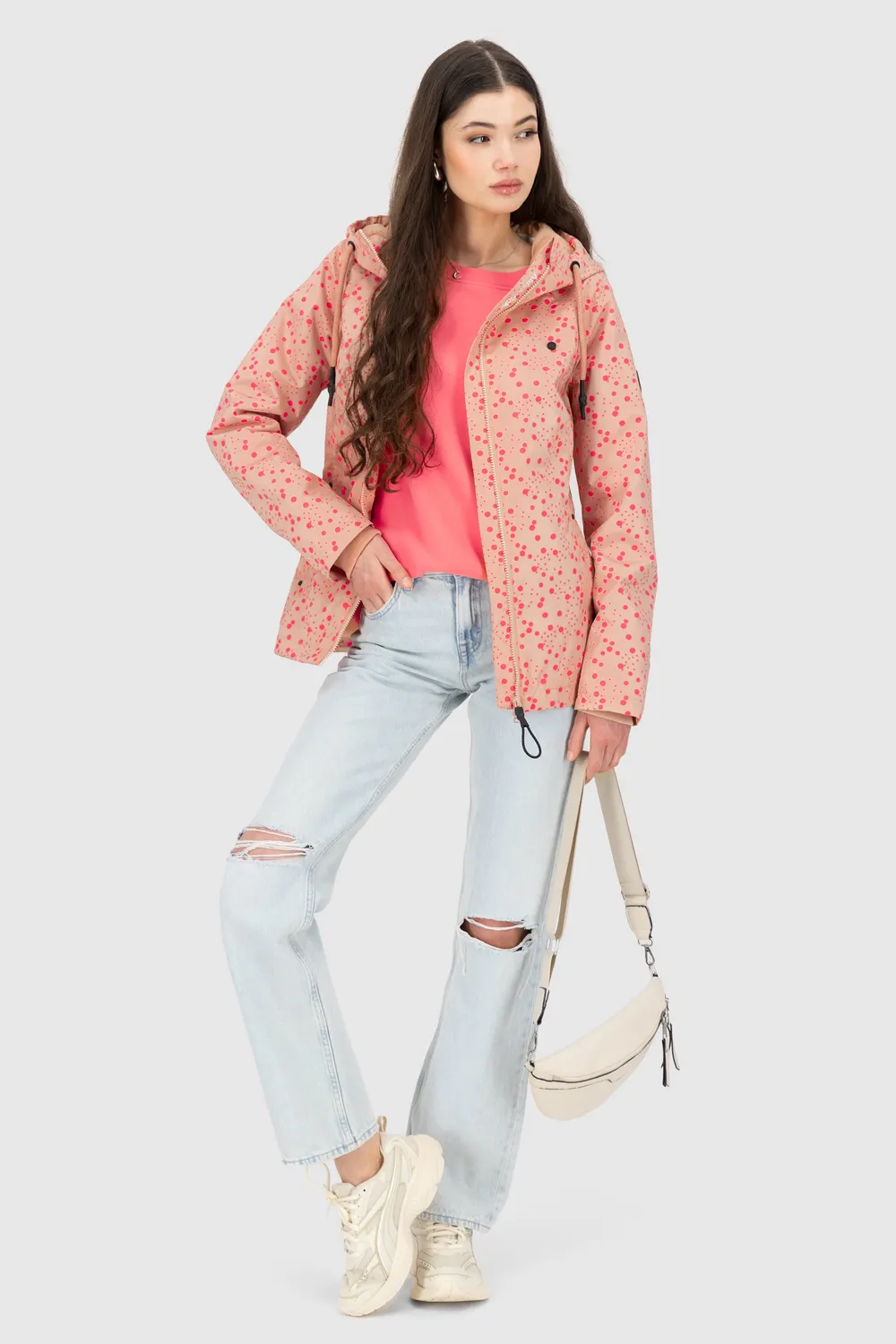 Alife & Kickin LilouAK B Übergangsjacke Rot Alloverprint