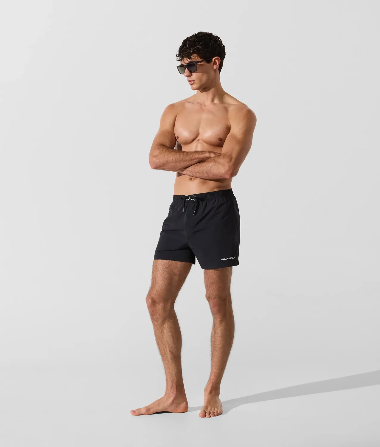 Karl Lagerfeld Logo Short Boardshorts Badeshorts Stretch