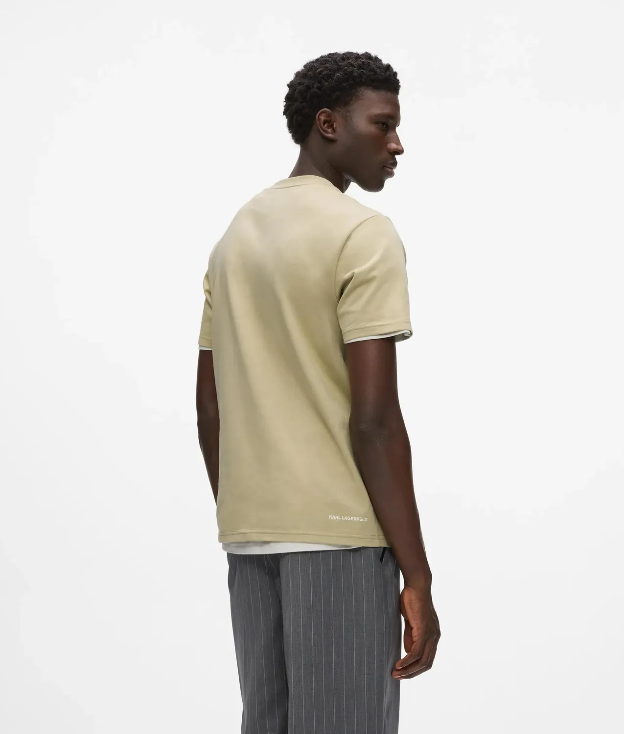 Karl Lagerfeld Ikon Stripe Pocket T-Shirt Bio