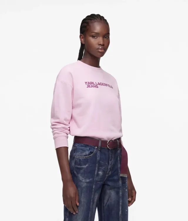 Karl Lagerfeld KL Jeans Logo Sweatshirt Crew Neck Baumwolle