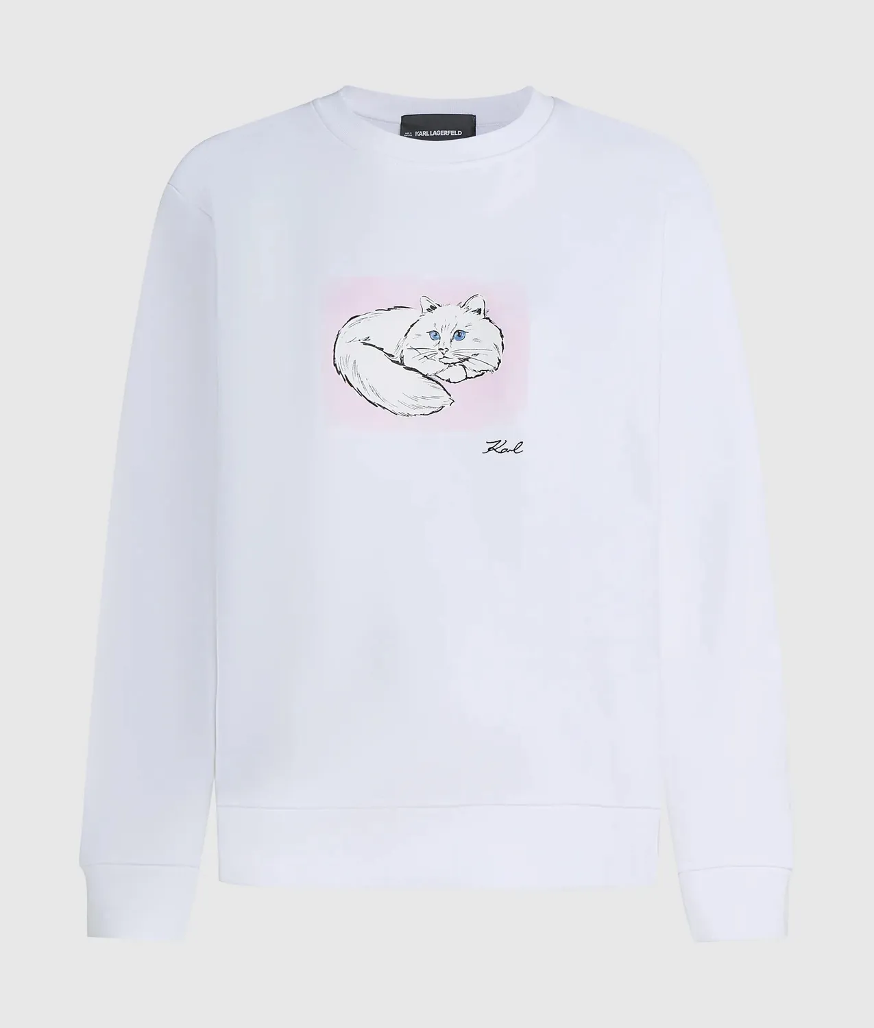 Karl Lagerfeld Illustrated Portrait Sweatshirt Baumwolle