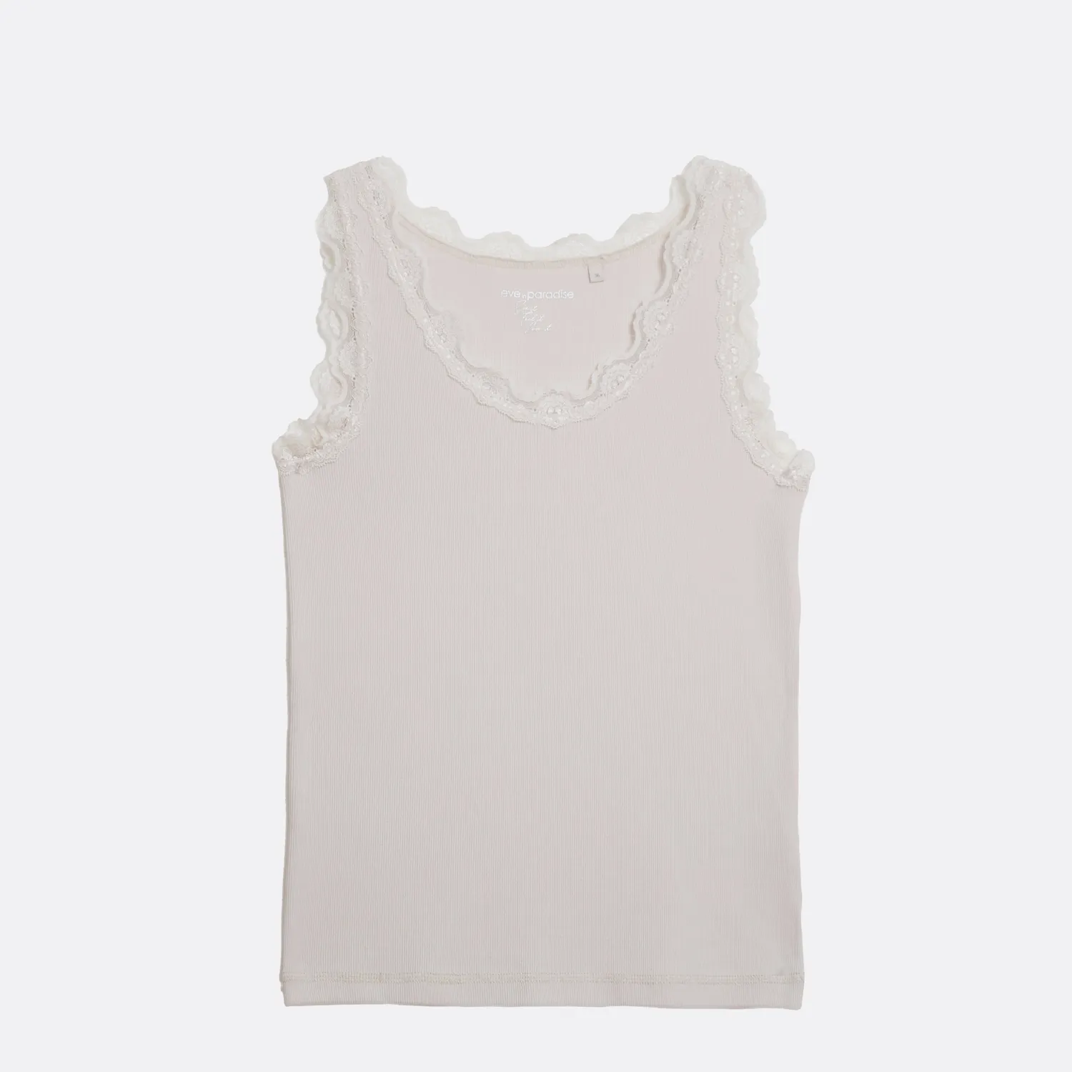 Senatex Spitzentop Viskose-Mix Top Off-White Spitze