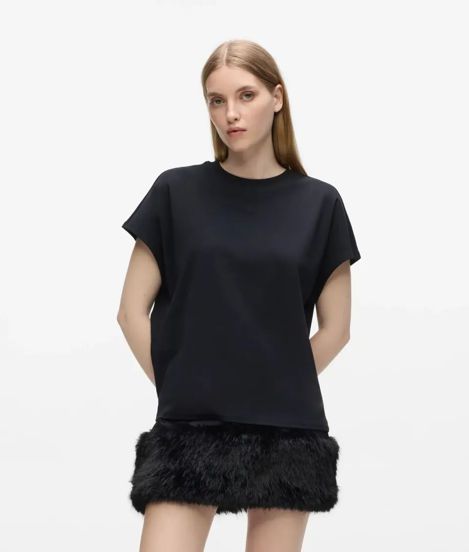 Karl Lagerfeld Capped Sleeve T-Shirt Autograph