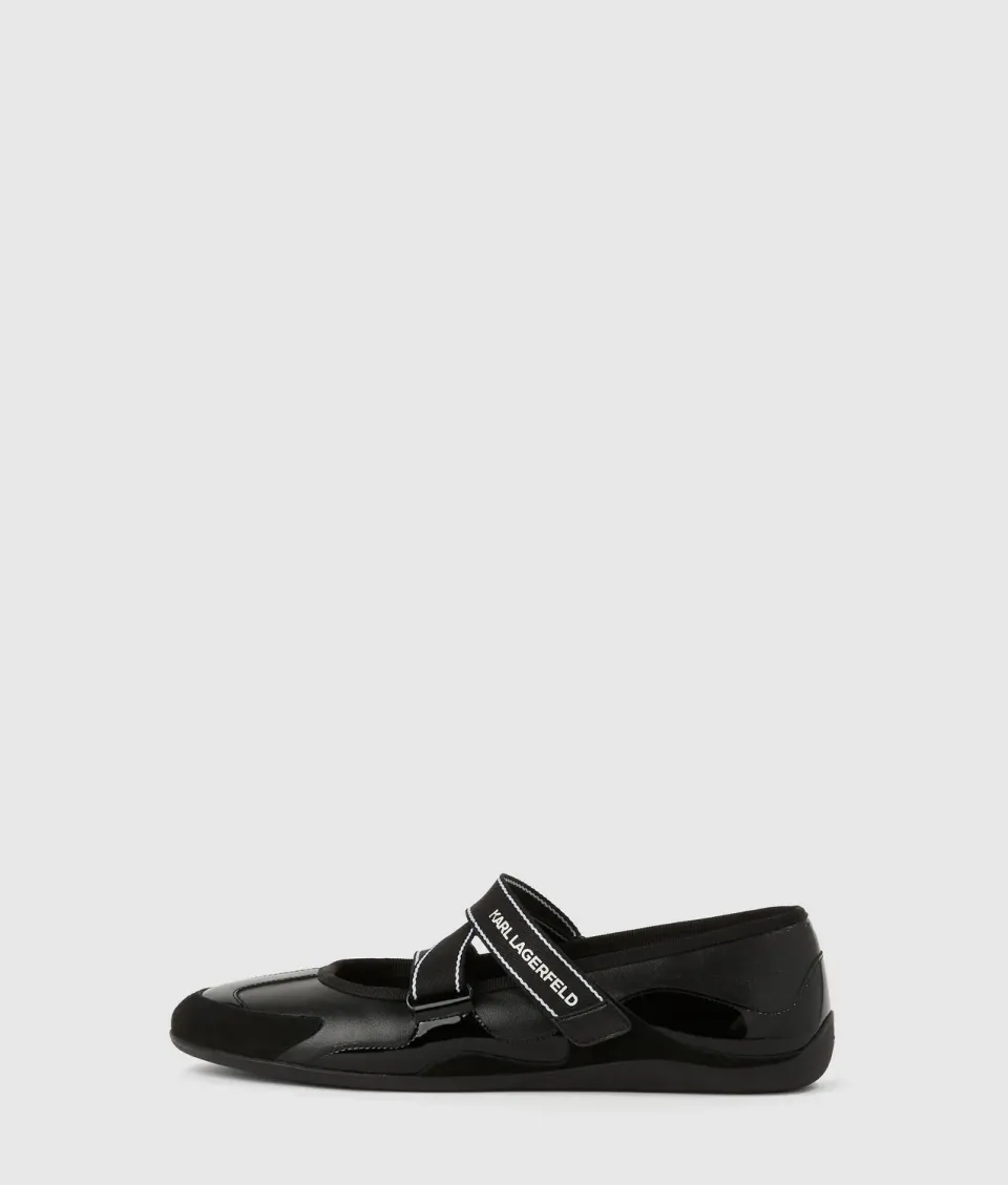 Karl Lagerfeld Altia Kross Ballerinas Leder metallic