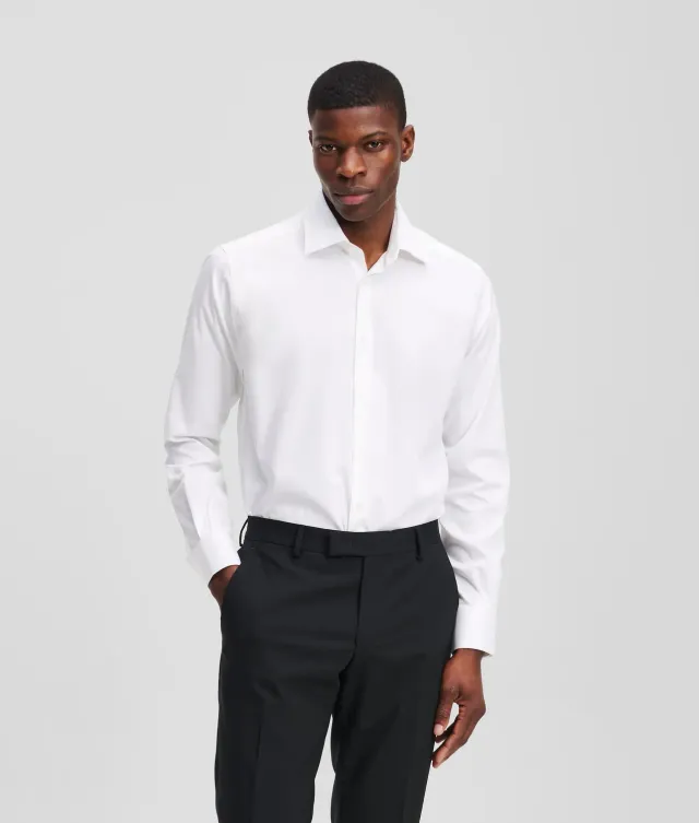 Karl Lagerfeld Modern Fit Hemd Baumwolle weiß