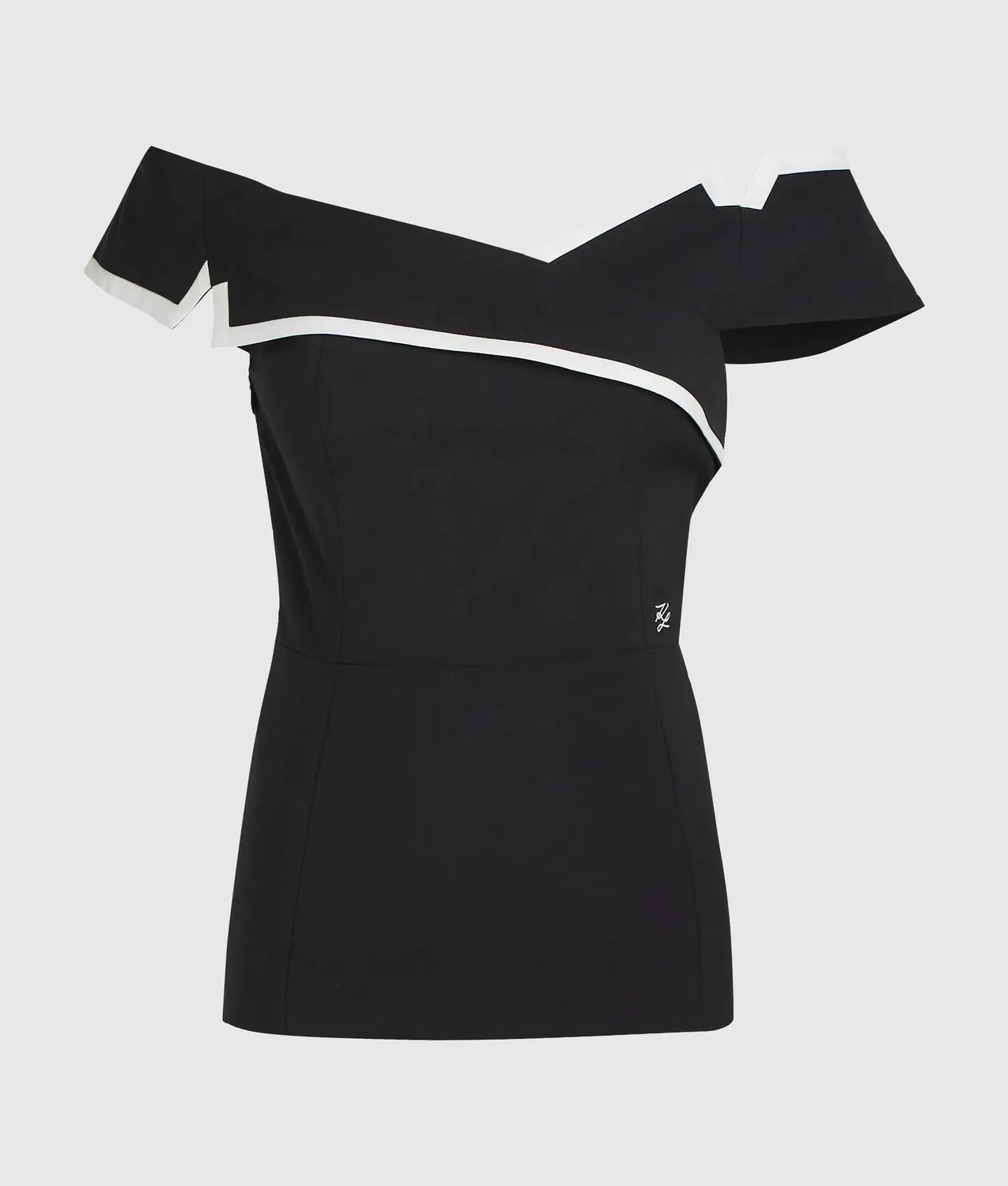 Karl Lagerfeld Tailored Off-Shoulder Top Paspel