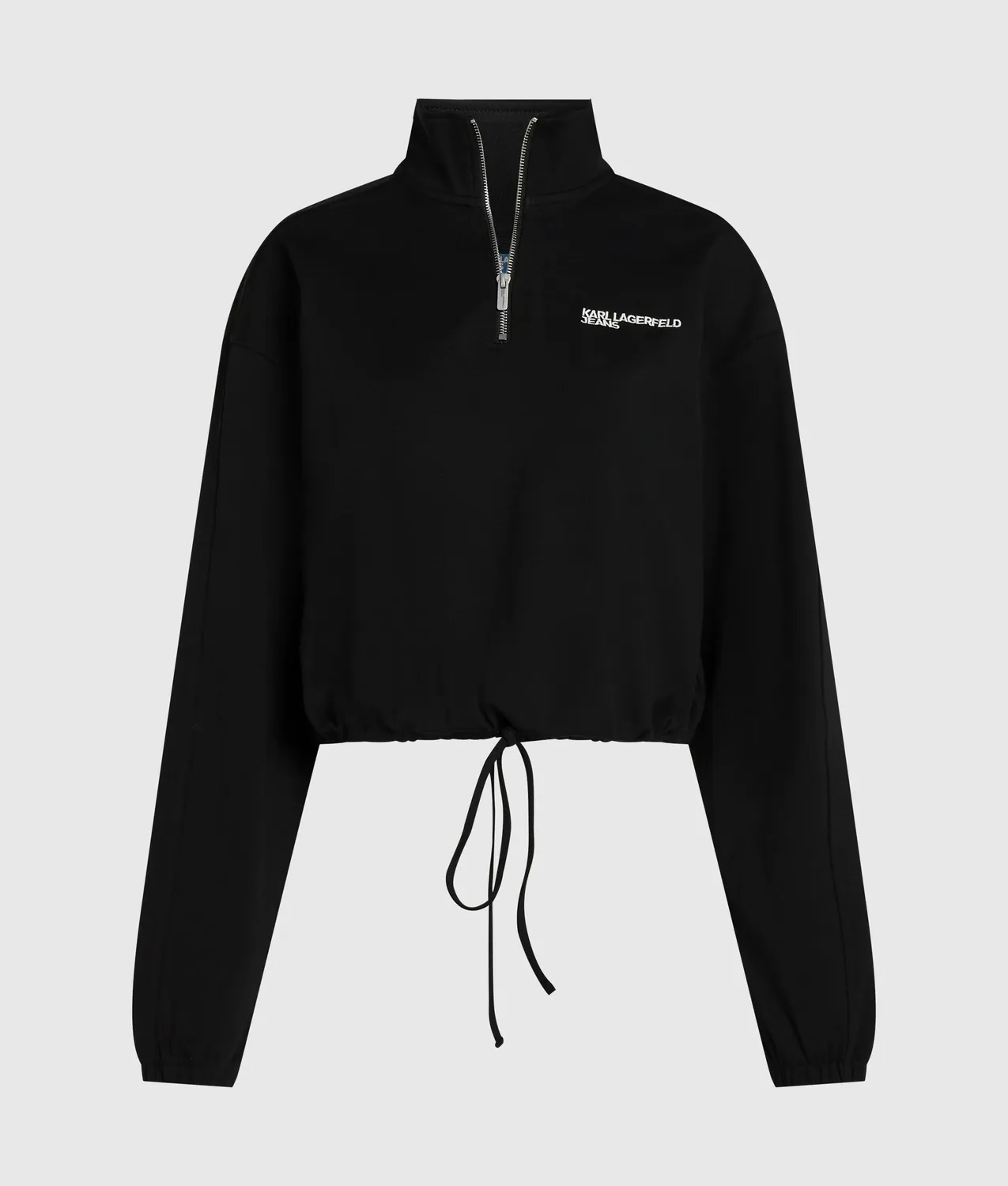 Karl Lagerfeld KL Jeans Half-Zip Sweatshirt mit Kordelzug