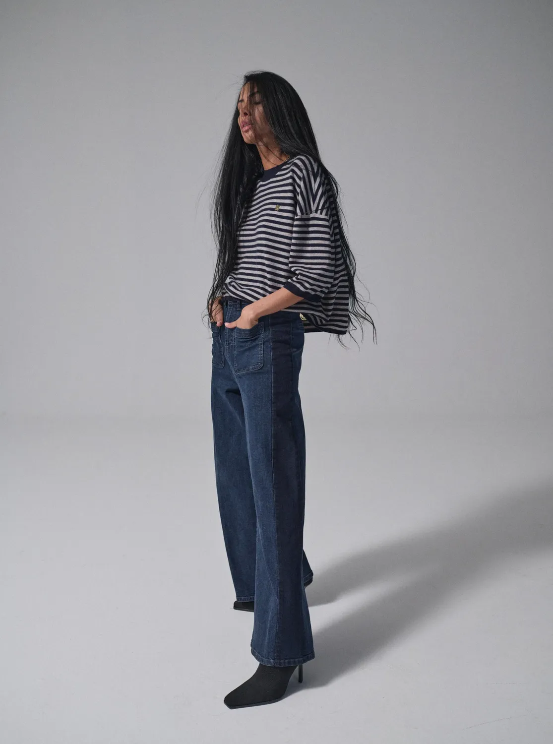 Mos Mosh MMHBoost Lou Jeans Dark Blue Regular Weit