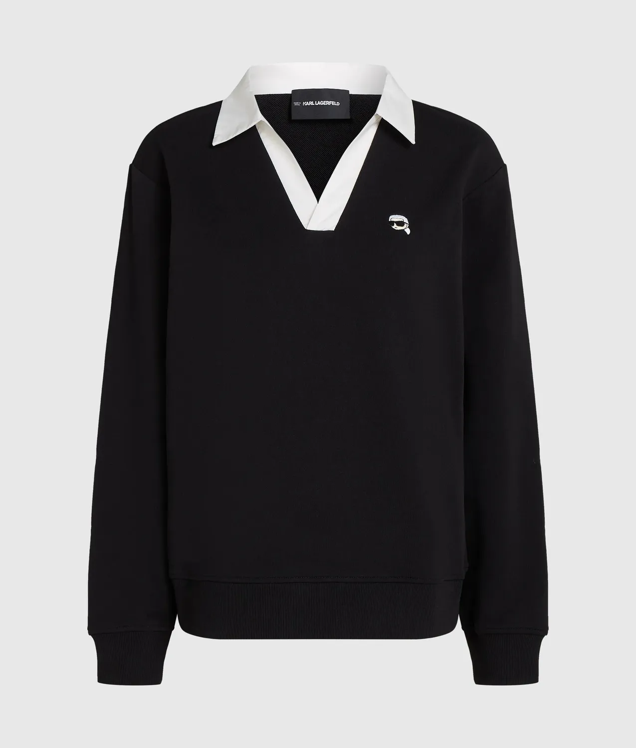 Karl Lagerfeld Ikon V-Neck Sweatshirt Pullover Stick