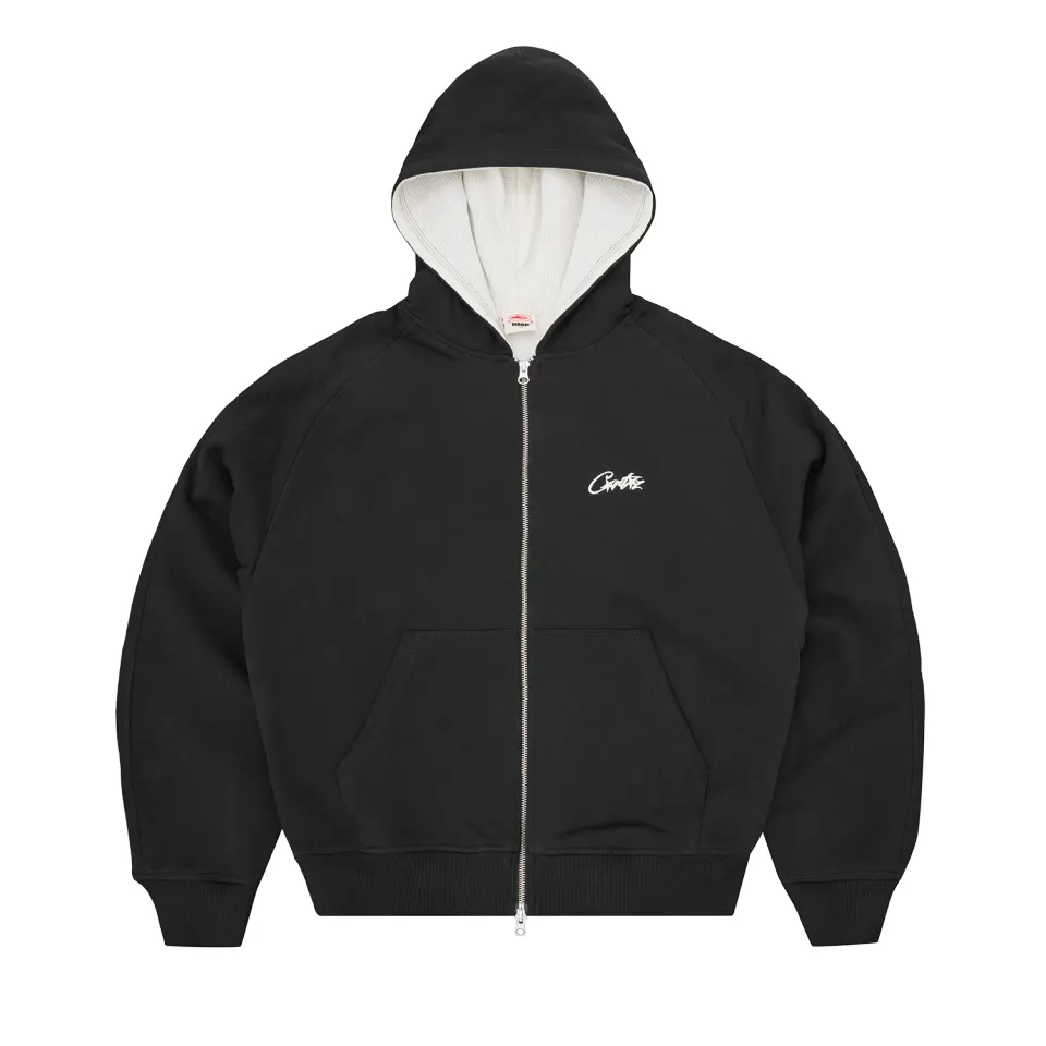Corteiz HMP Thermal Zip Hoodie Black Fleece
