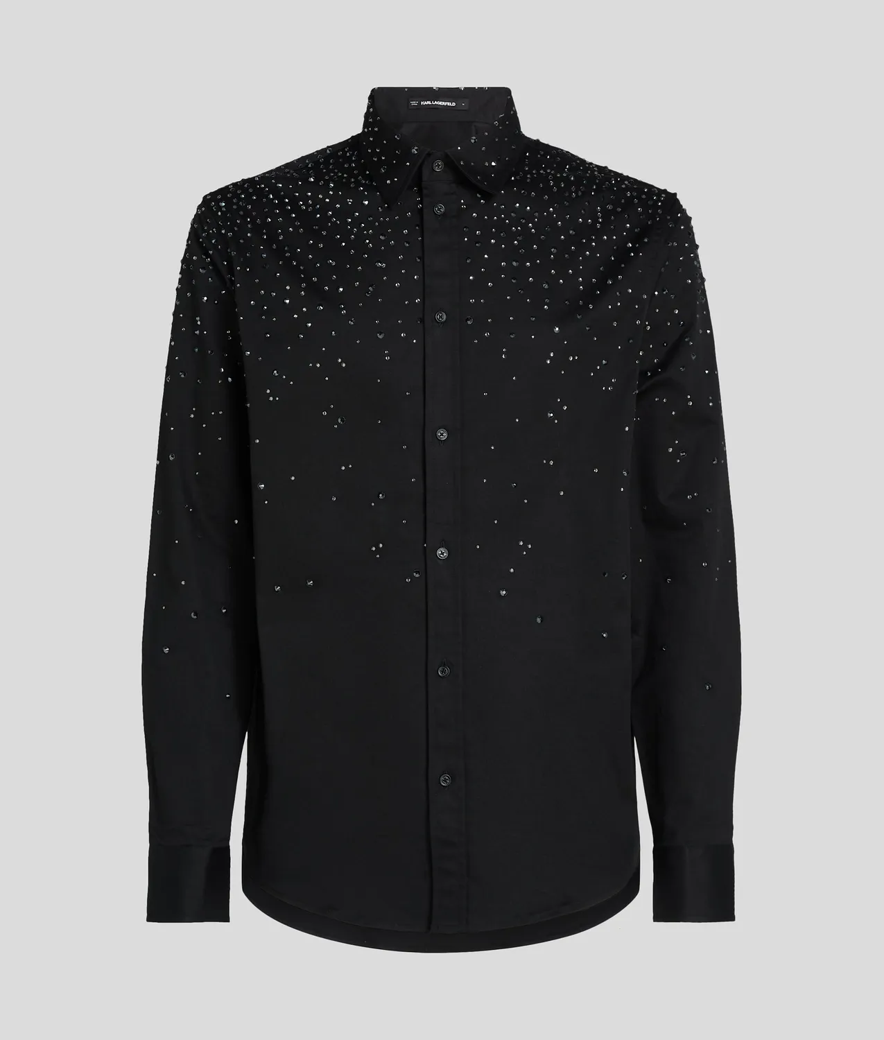 Karl Lagerfeld Rhinestone Dégradé Hemd schwarz mit Strass