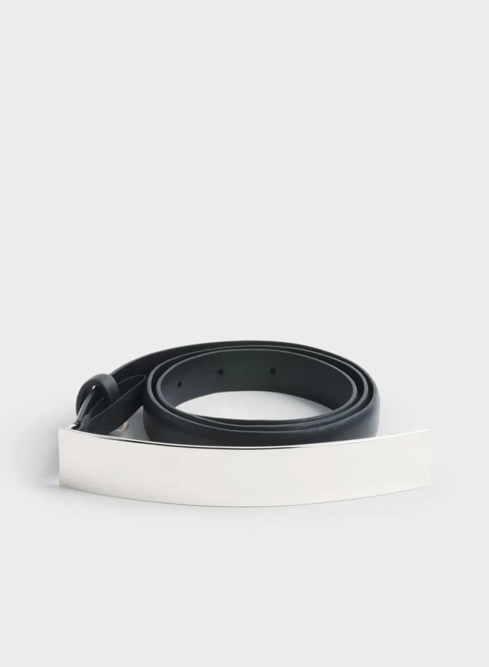 Mugler Arched Rectangle Buckle Gürtel Schwarz