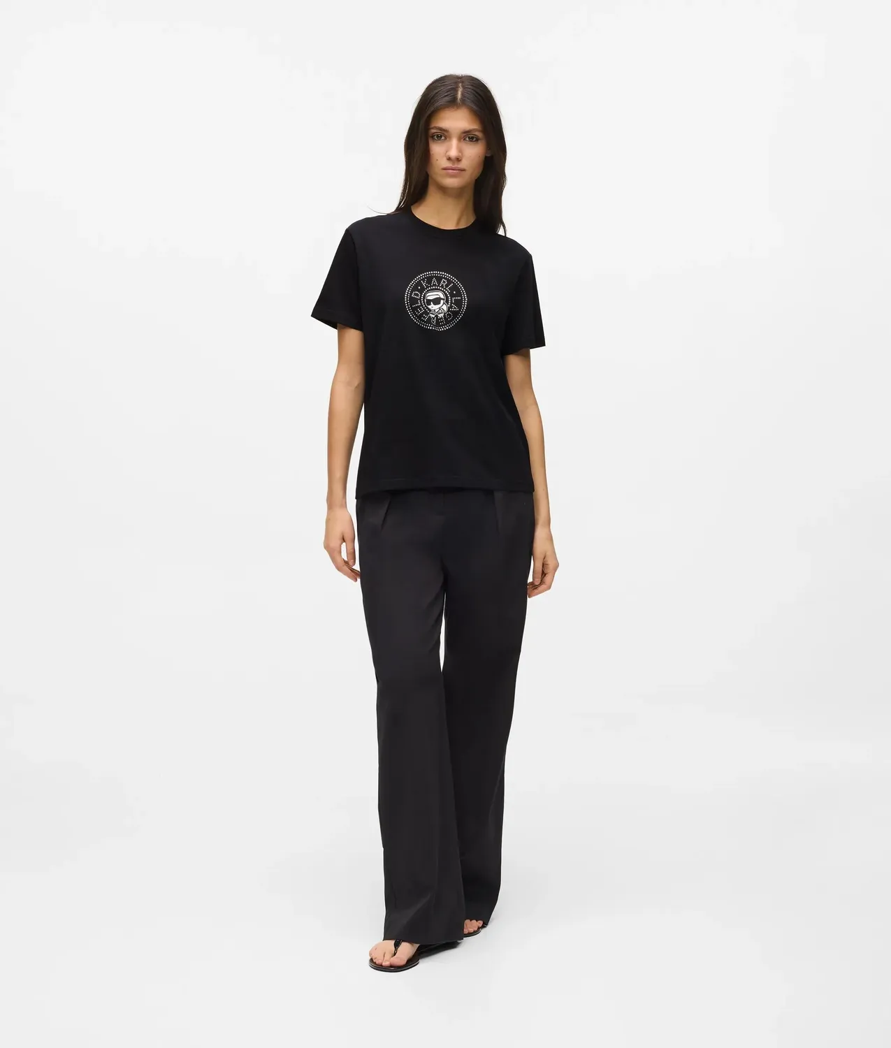 Karl Lagerfeld Ikon Circle Logo T-Shirt XS-XXL Bio-Baumwolle