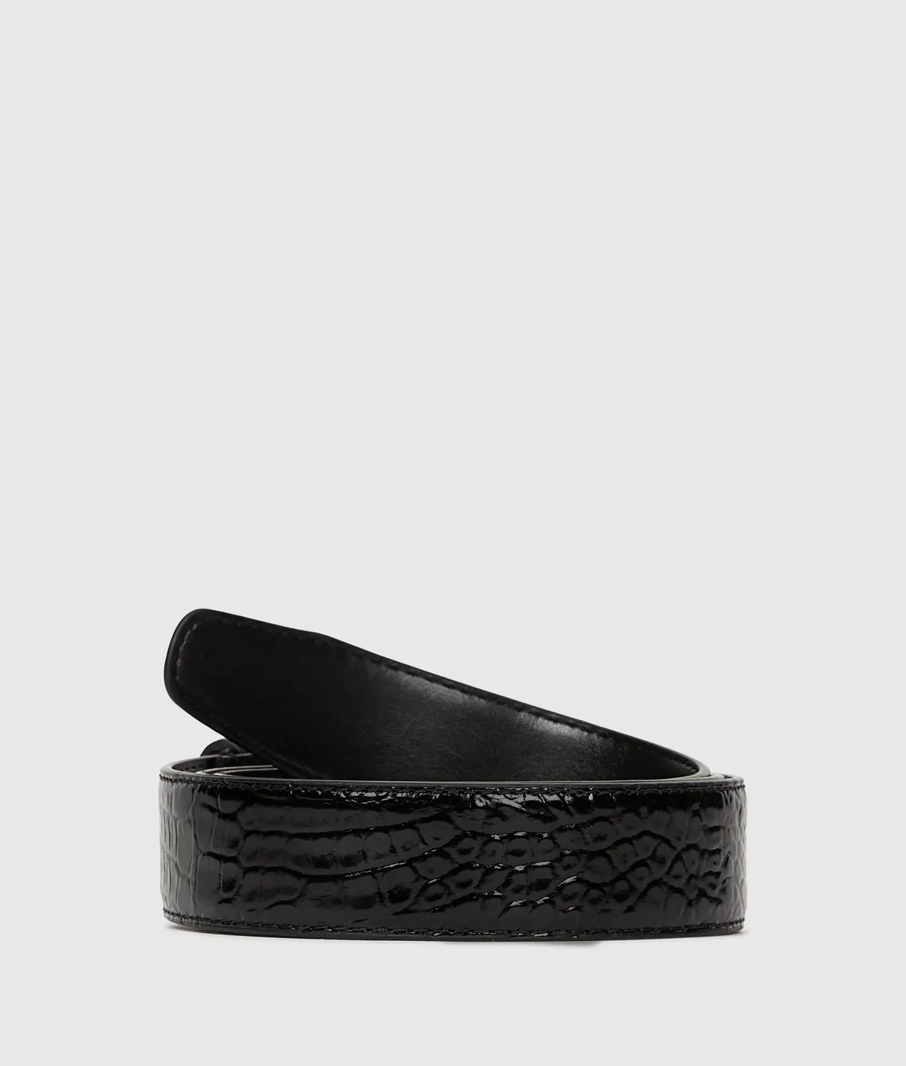 Karl Lagerfeld Croco Ledergürtel Eck-Schnalle