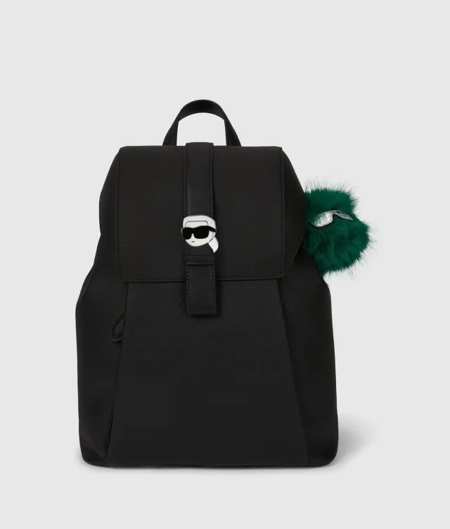 Karl Lagerfeld Ikon Pebble Charm Rucksack genarbt