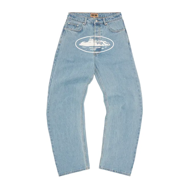 Corteiz Island Baggy Jeans Stonewash 14oz Denim