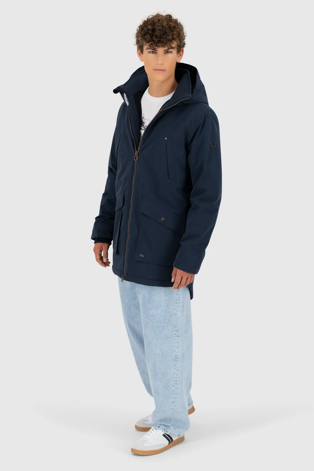 Alife & Kickin RonAK A Parka Dunkelblau Herren Winter