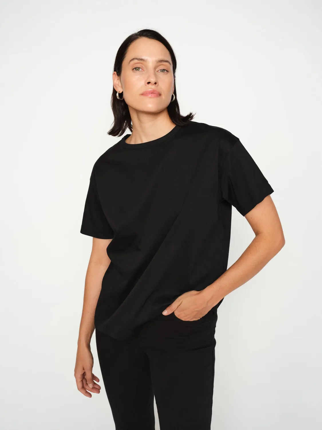 Mos Mosh MMAina O-Neck T-Shirt Weiß Baumwolle