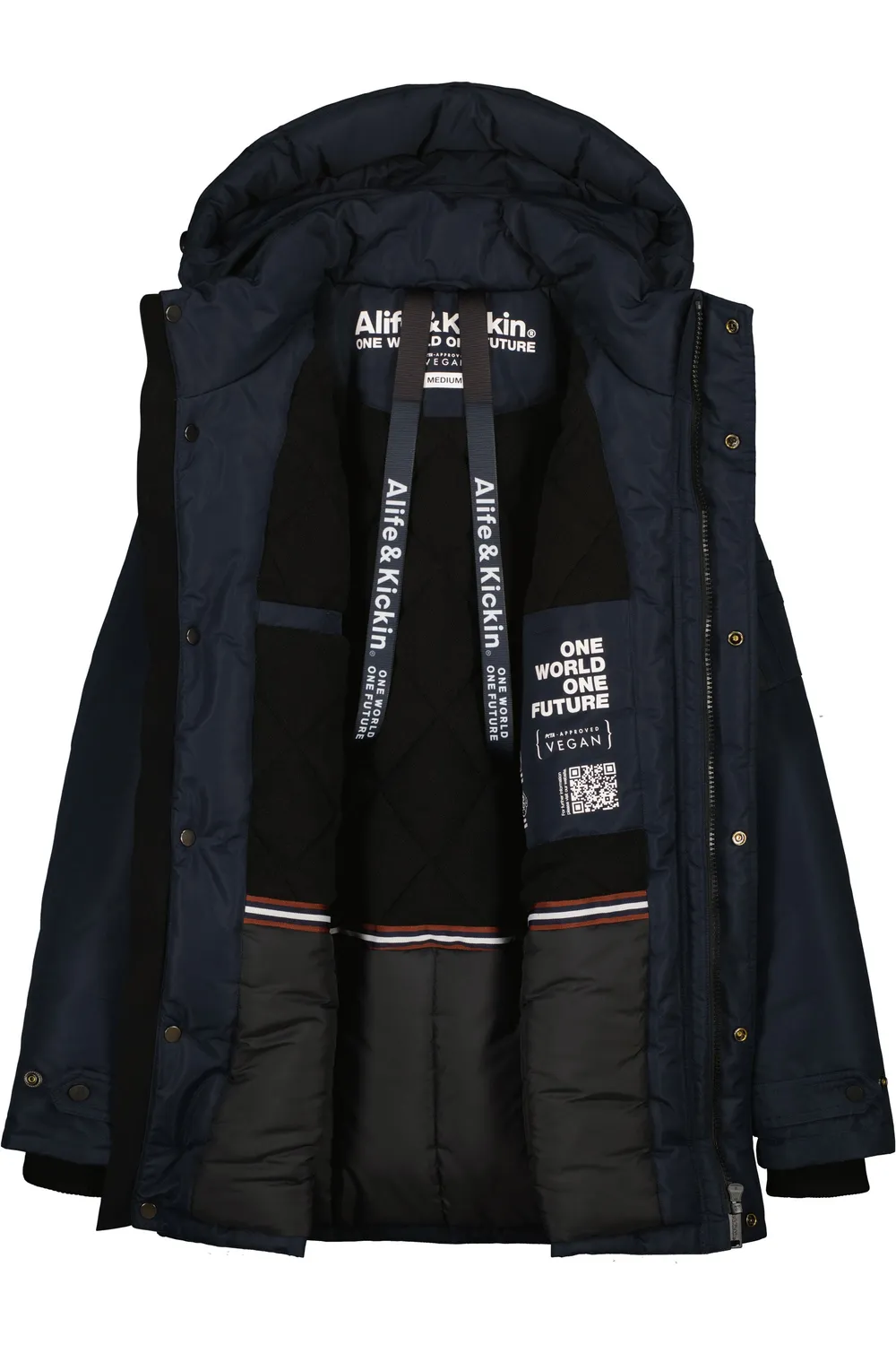 Alife & Kickin GeoffAK A Parka dunkelblau wasserabweisend