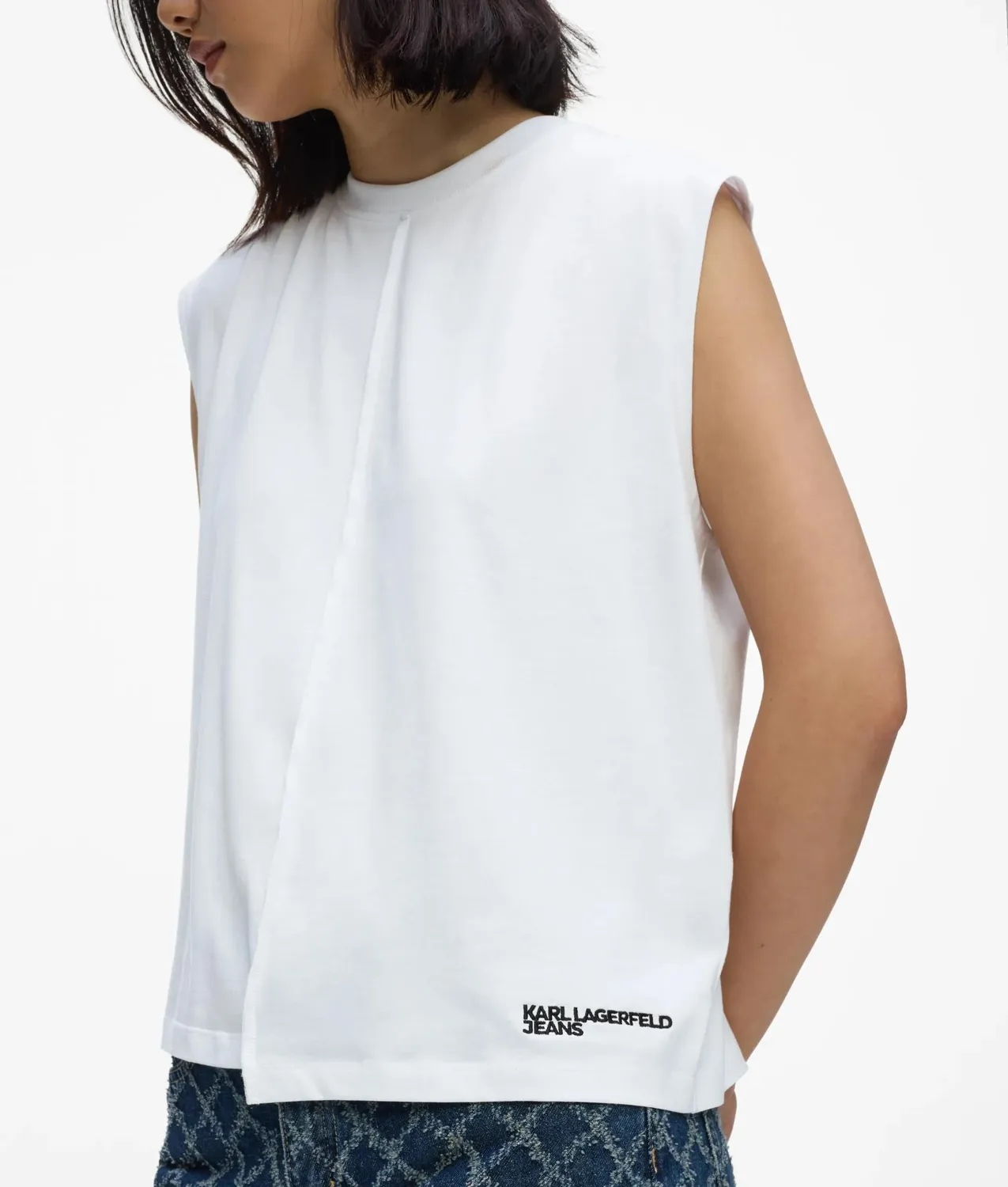Karl Lagerfeld Jeans Tank Top Naht Damen Baumwolle