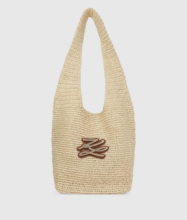 Karl Lagerfeld K/Autograph Crochet Hobo Bag Strand