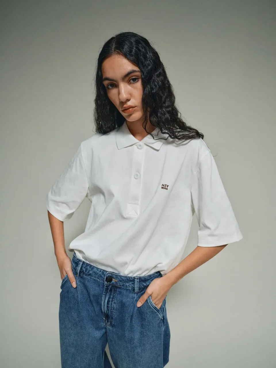 Mos Mosh Super Lock Polo T-Shirt Weiß Relaxed