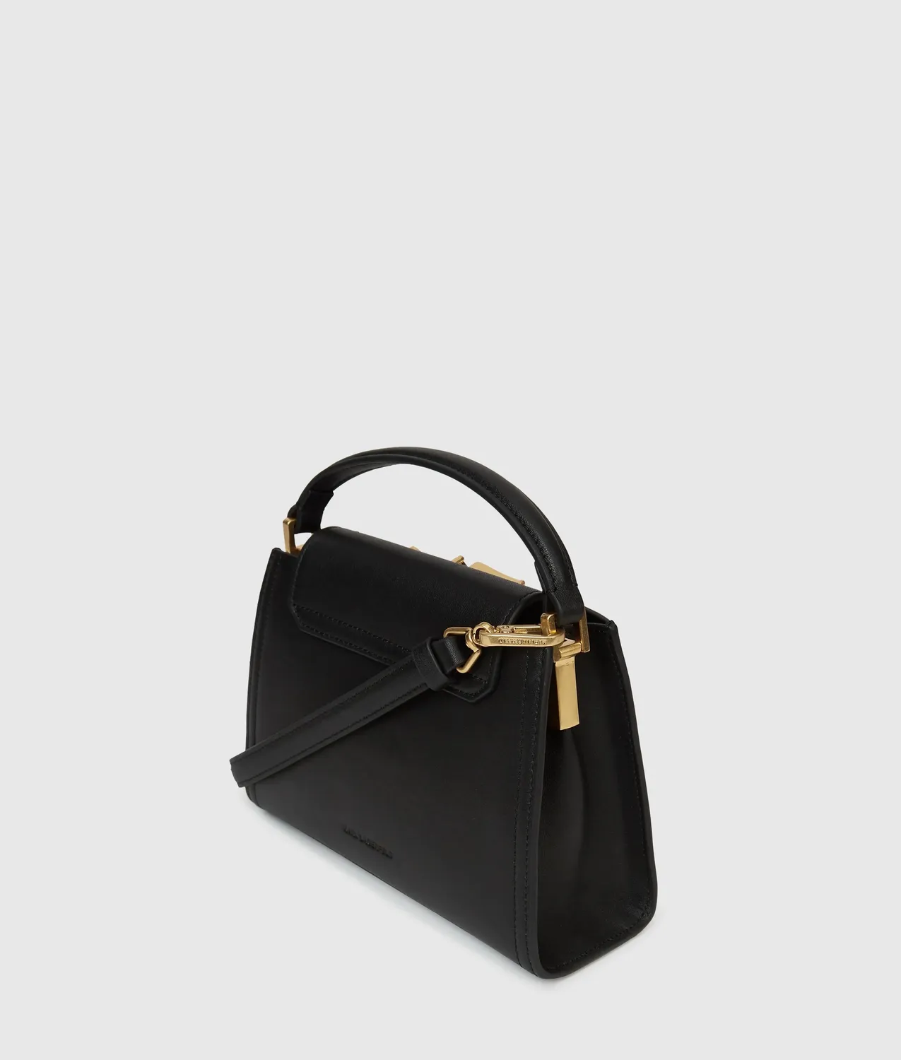Karl Lagerfeld K/Signature Mini-Henkeltasche Leder schwarz