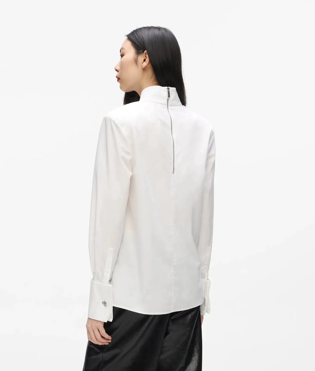 Karl Lagerfeld High Neck Bluse mit Stehkragen