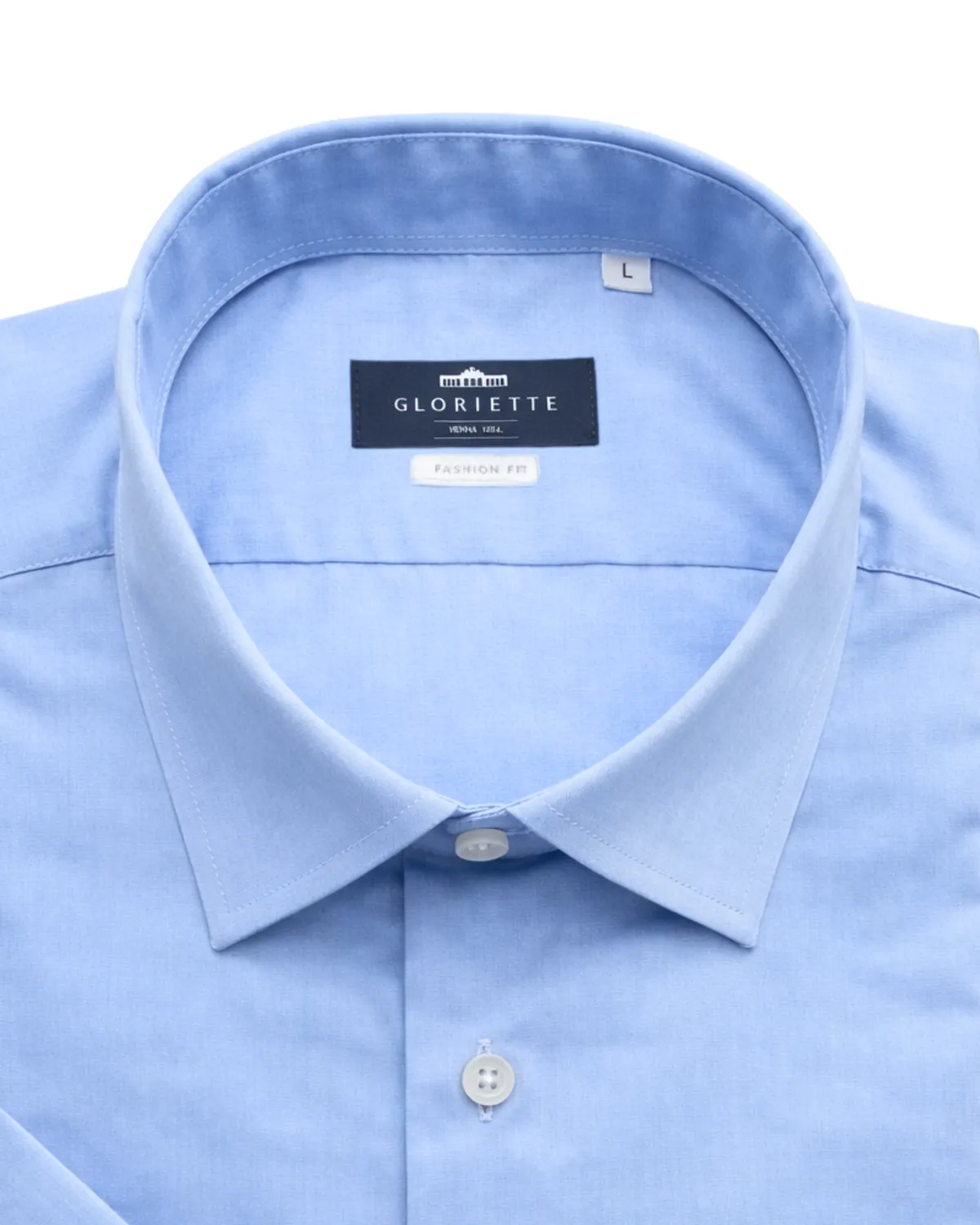 Gloriette Kurzarmhemd Windsor Hellblau Fashion Fit Baumwolle