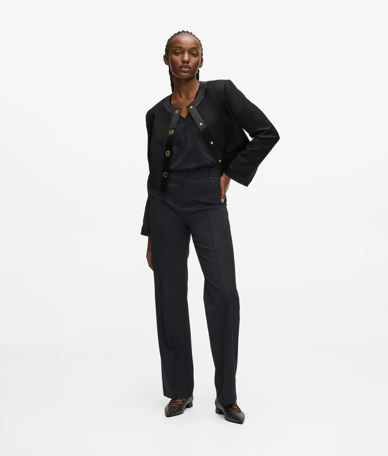 Karl Lagerfeld Karl DNA Letters Blazer mit Satinbesatz
