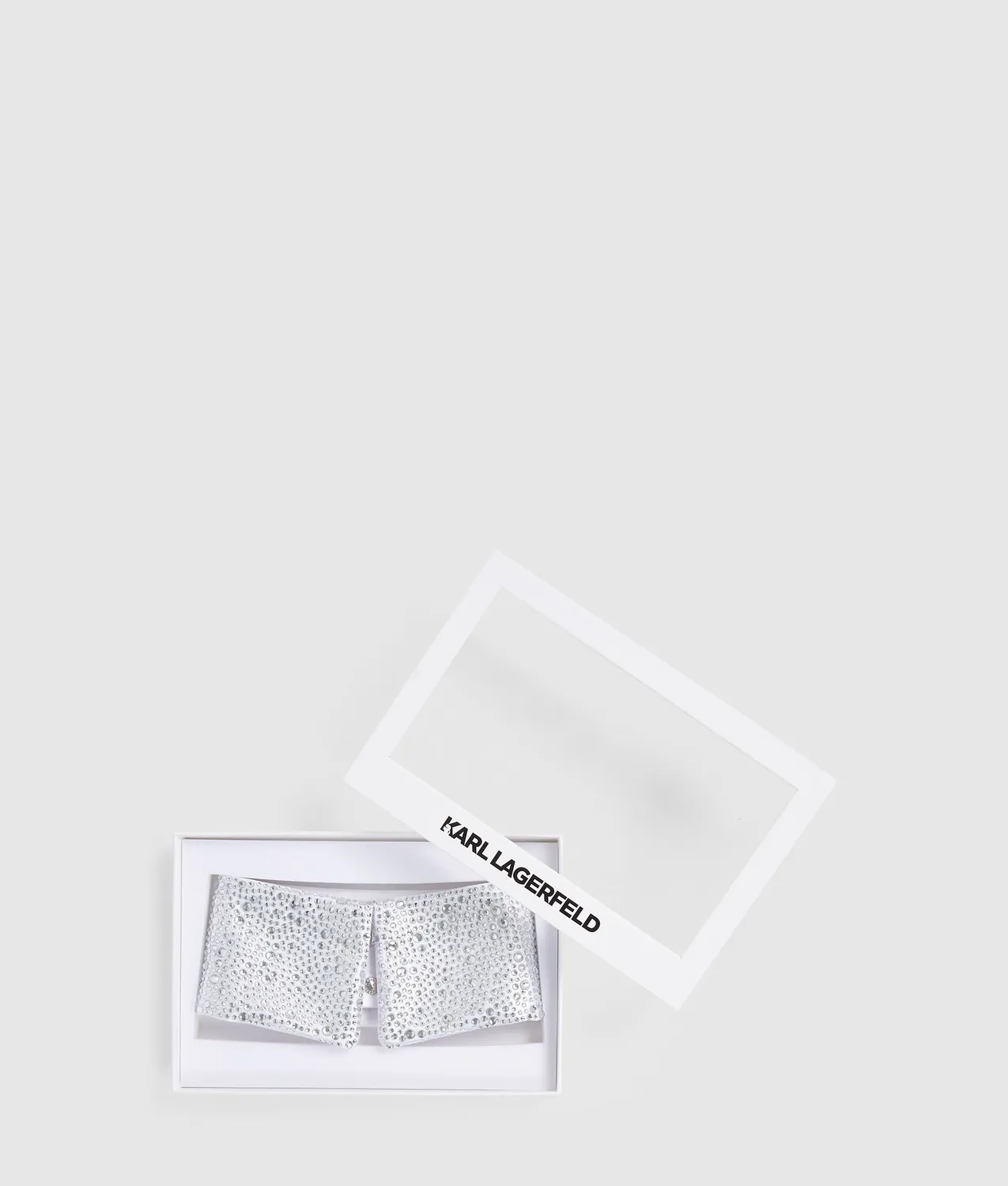 Karl Lagerfeld Rhinestone Satin-Kragen One Size mit Strass