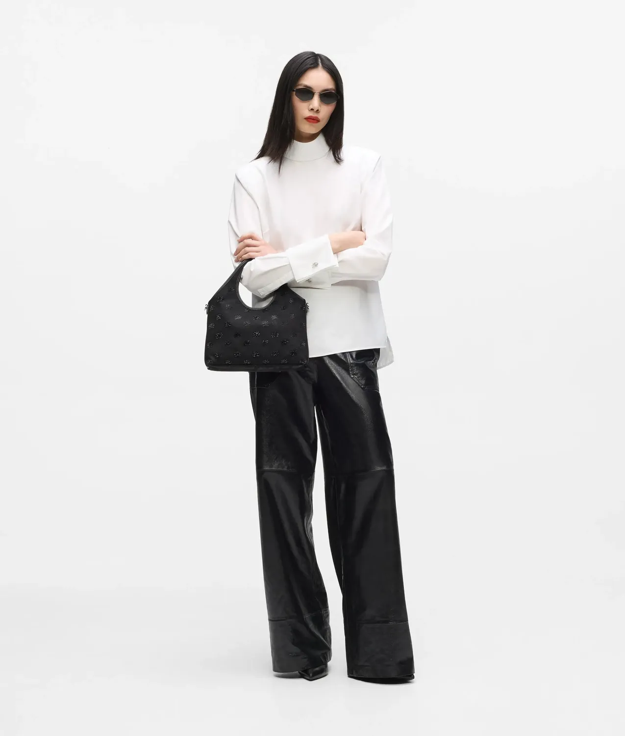 Karl Lagerfeld K/Autograph Rhinestone Tote Strass Klein