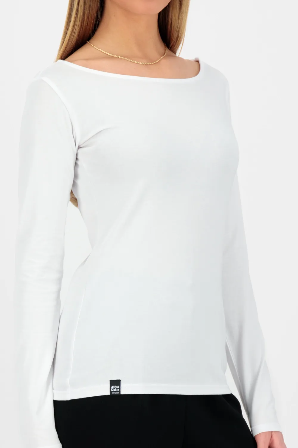 Alife & Kickin FinjaAK A Longsleeve weiß Baumwolle