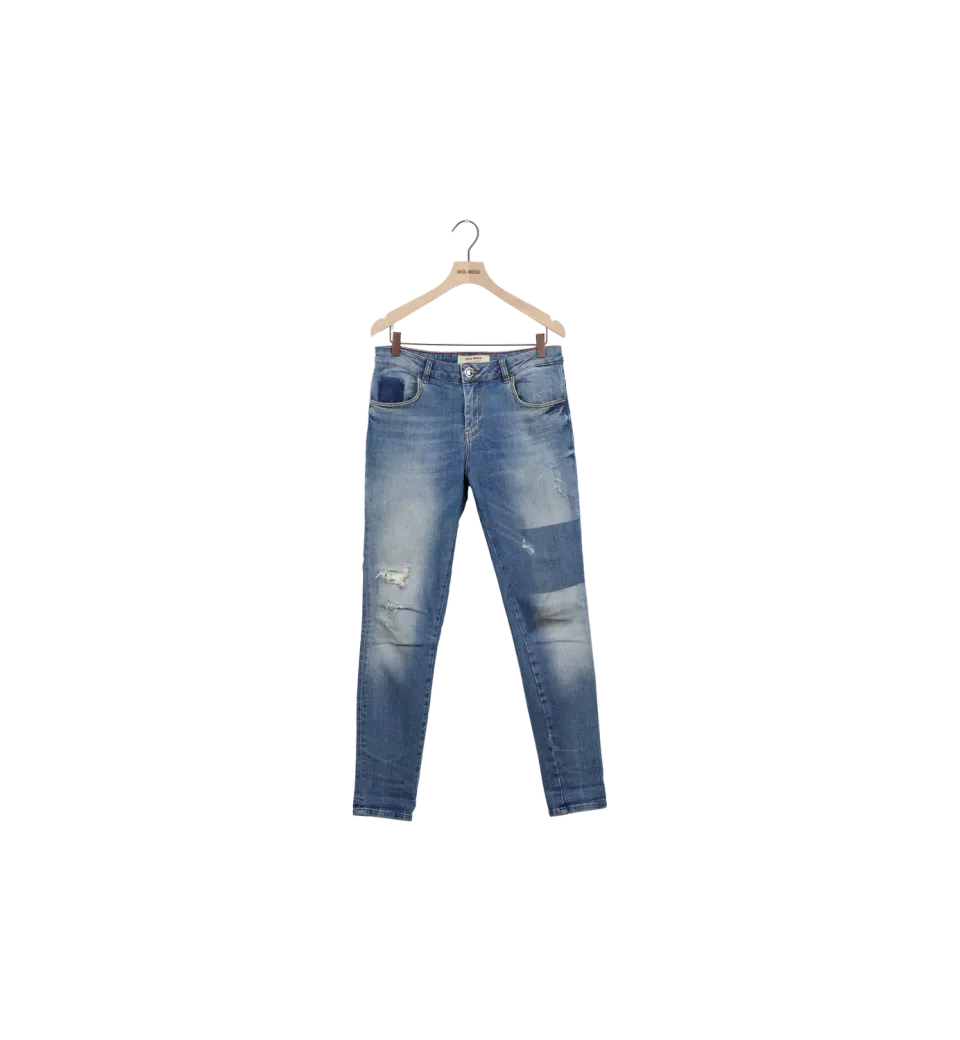 Mos Mosh MMBradford Block Jeans Hellblau 28