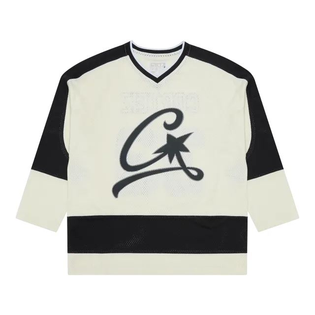 Corteiz Sin Bin Mesh Jersey Trikot Cream Relaxed