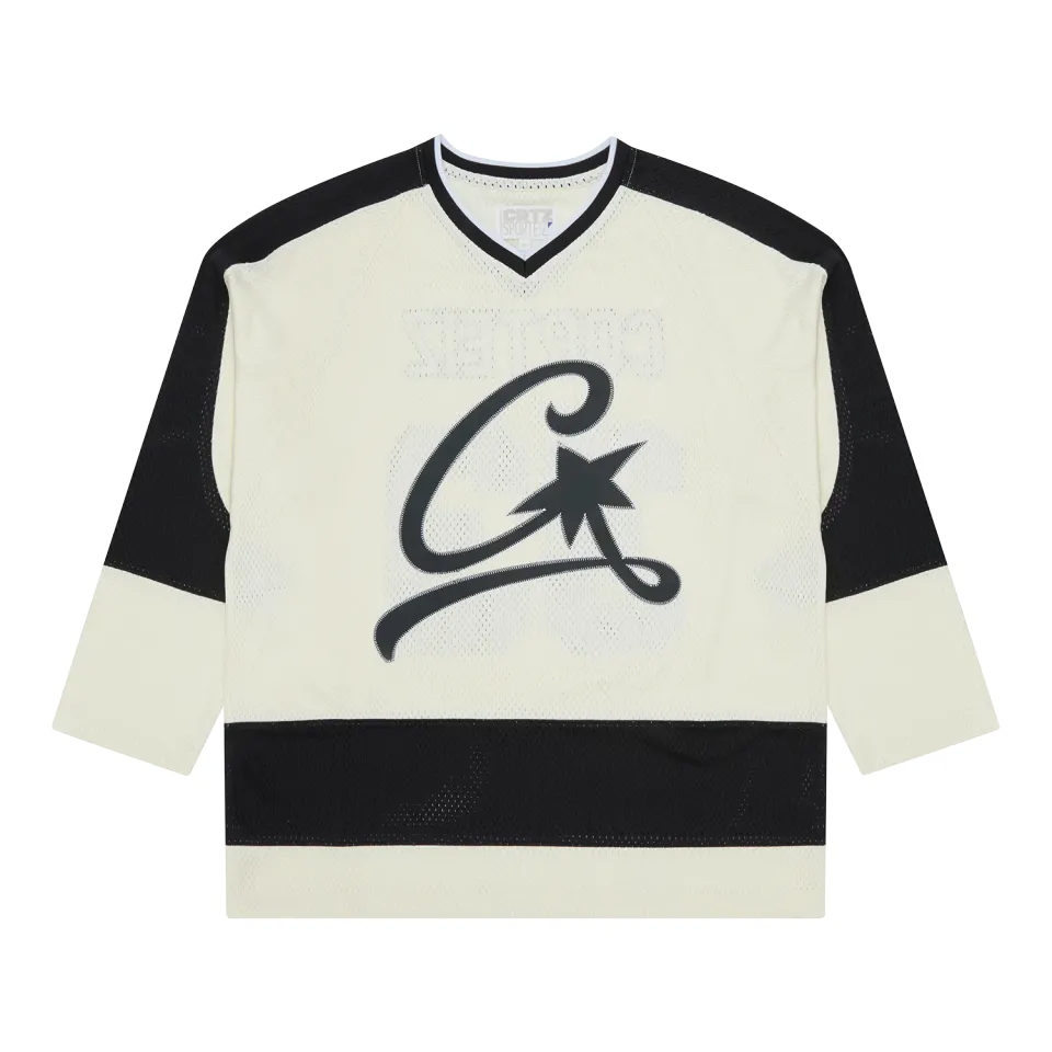 Corteiz Sin Bin Mesh Jersey Trikot Cream Relaxed