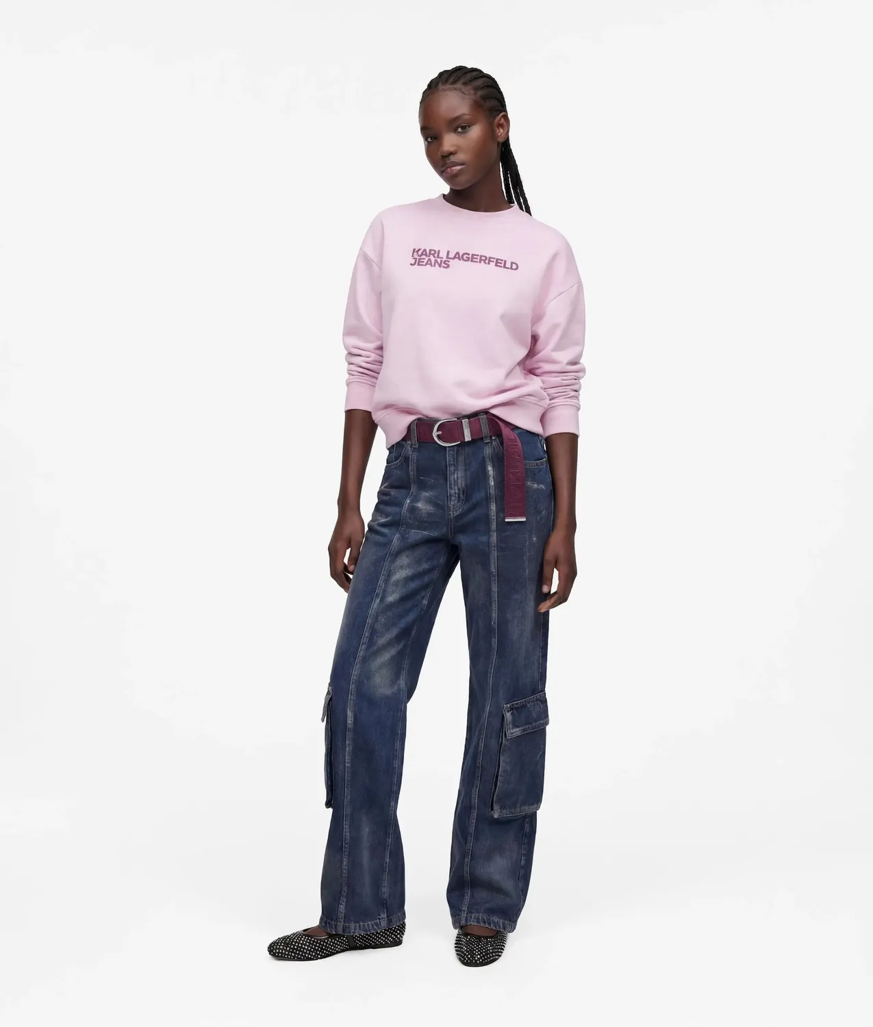 Karl Lagerfeld KL Jeans Logo Sweatshirt Crew Neck Baumwolle