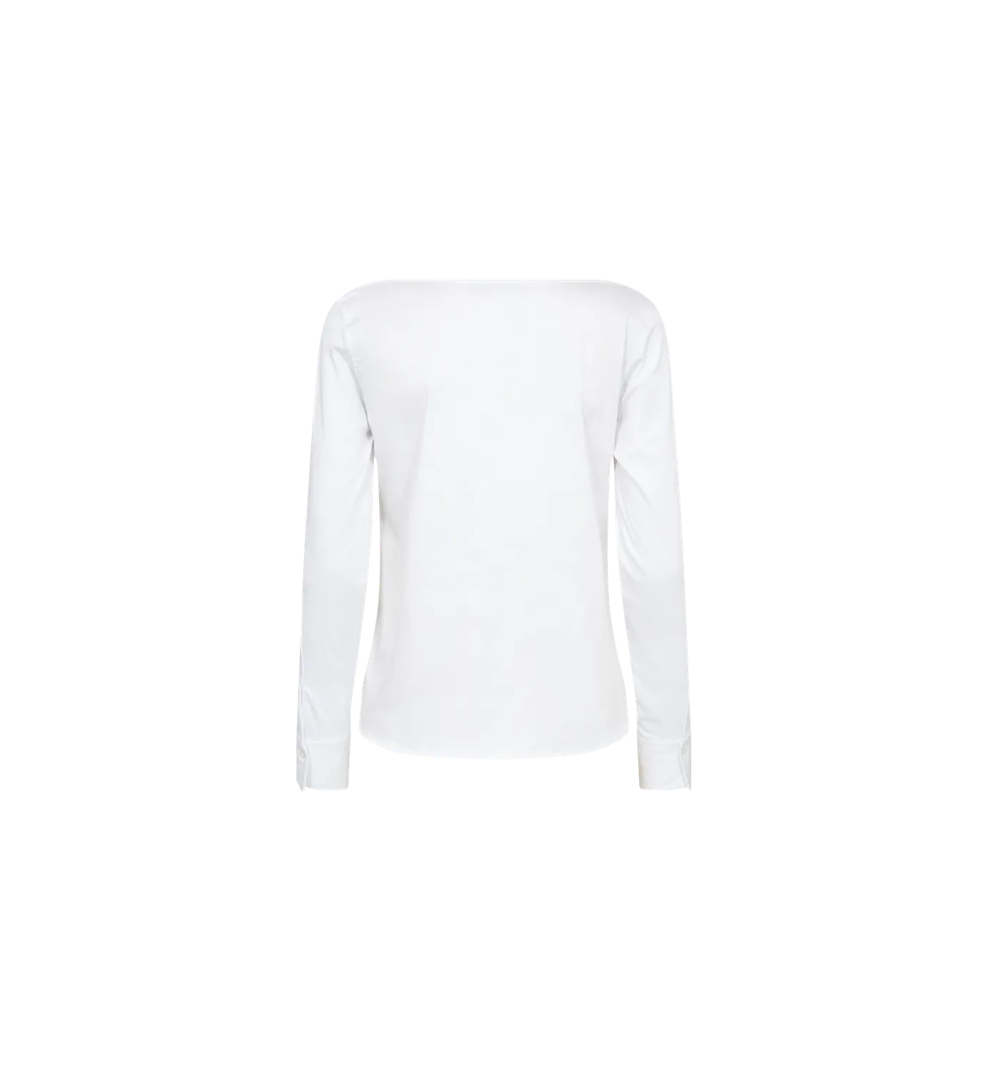 Mos Mosh MMManda Boatneck Bluse Langarm Weiß fitted
