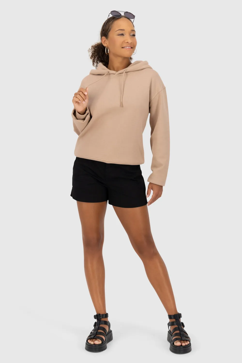 Alife & Kickin ThaneeAK A Hoodie Beige Damen Baumwolle