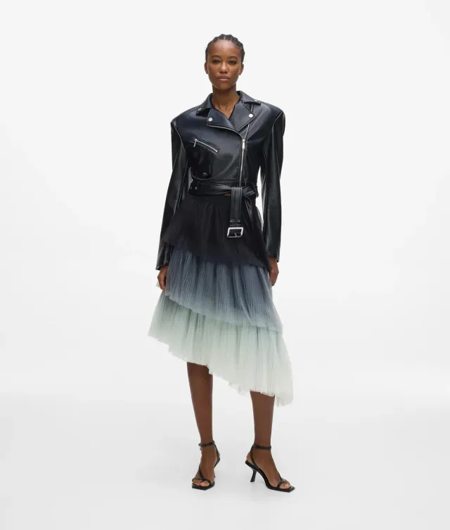 Karl Lagerfeld Asymmetric Ombré Tüllrock Stufenrock Degradé