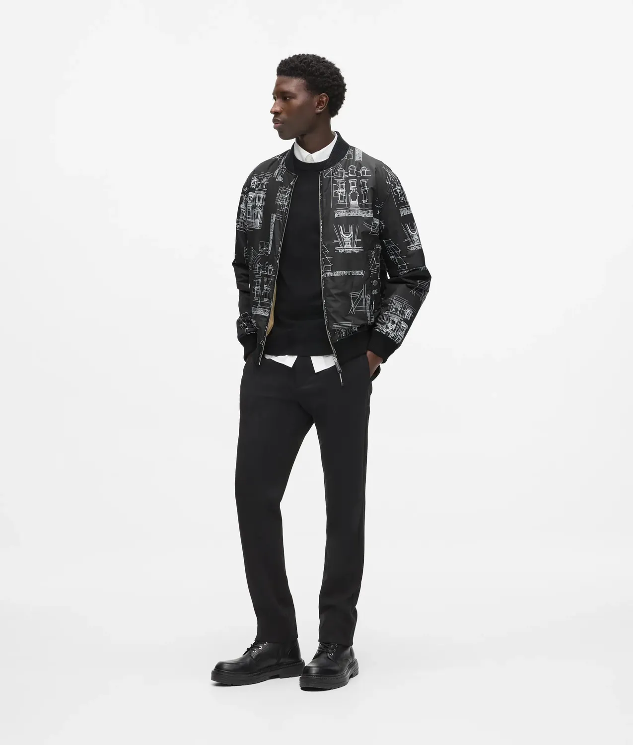Karl Lagerfeld Reversible Maison de Karl Bomberjacke wendbar