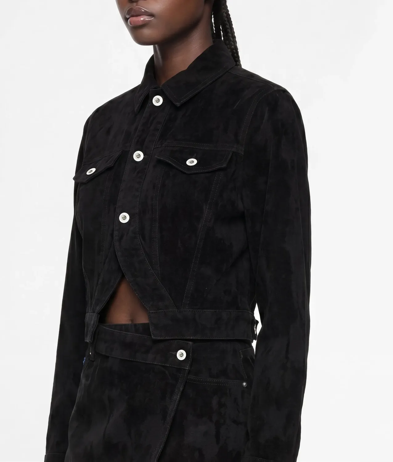 Karl Lagerfeld KL Jeans Velvet Jeansjacke cropped Samt