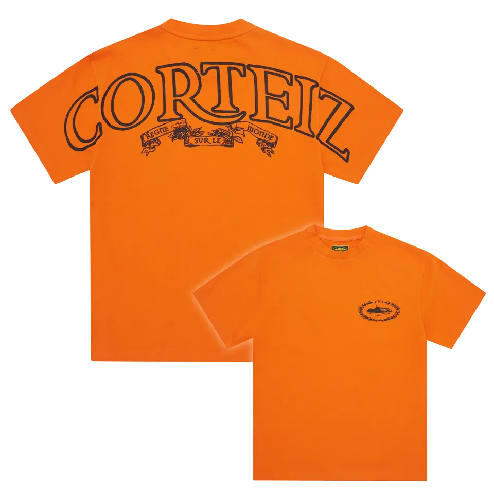 Corteiz Royale Heavyweight T-Shirt Orange 310 GSM