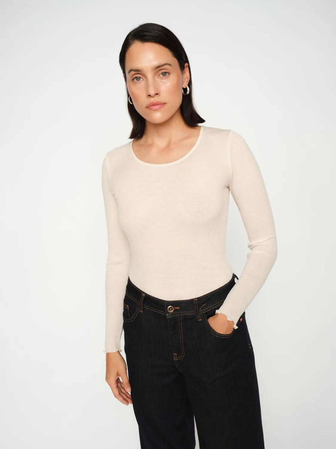 Mos Mosh Elaine Seamless Seiden T-Shirt Langarm