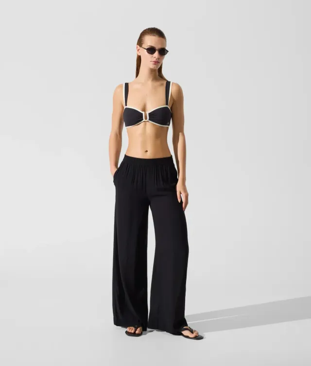 Karl Lagerfeld Signature Beach-Hose weites Bein
