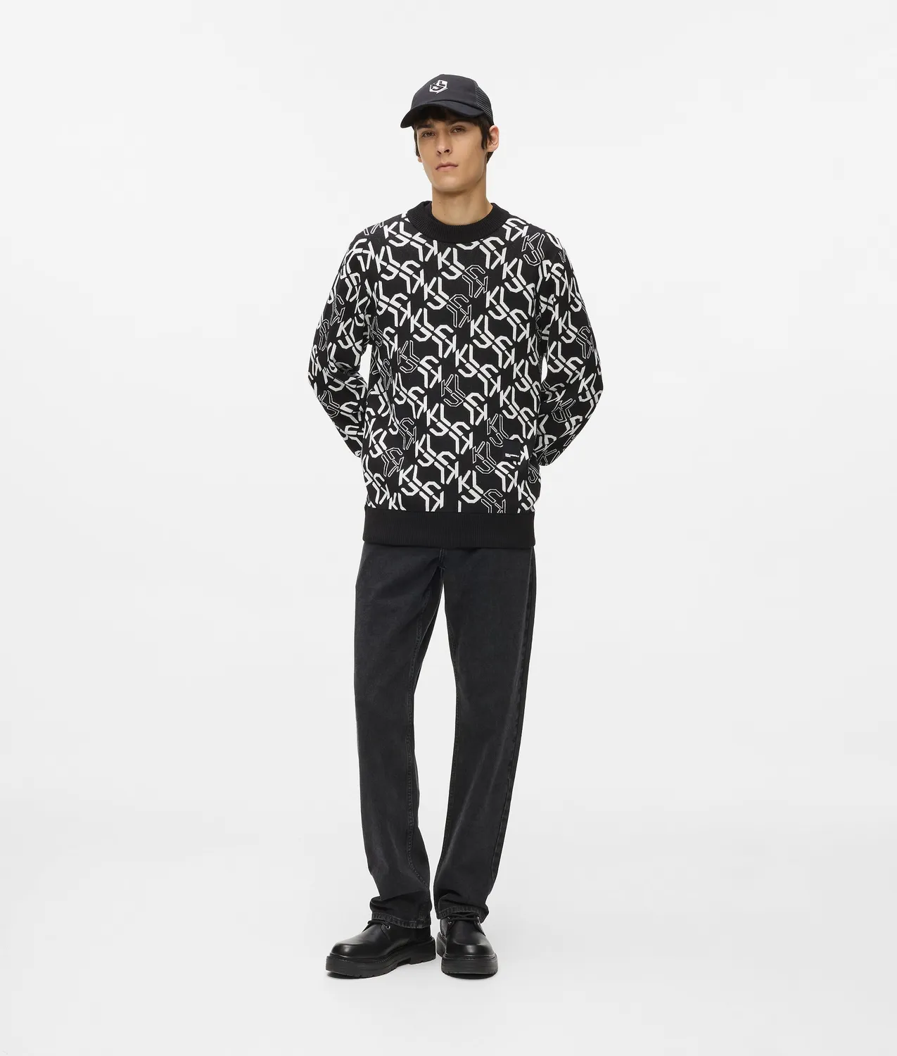 Karl Lagerfeld Monogram Pullover Strick Allover