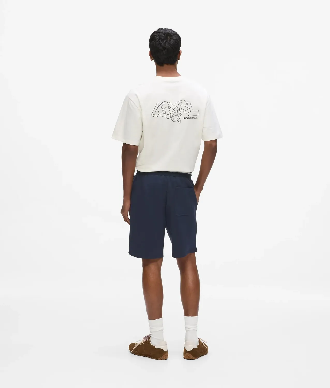 Karl Lagerfeld Ikon Jersey Shorts Kordelzug Metall-Logo