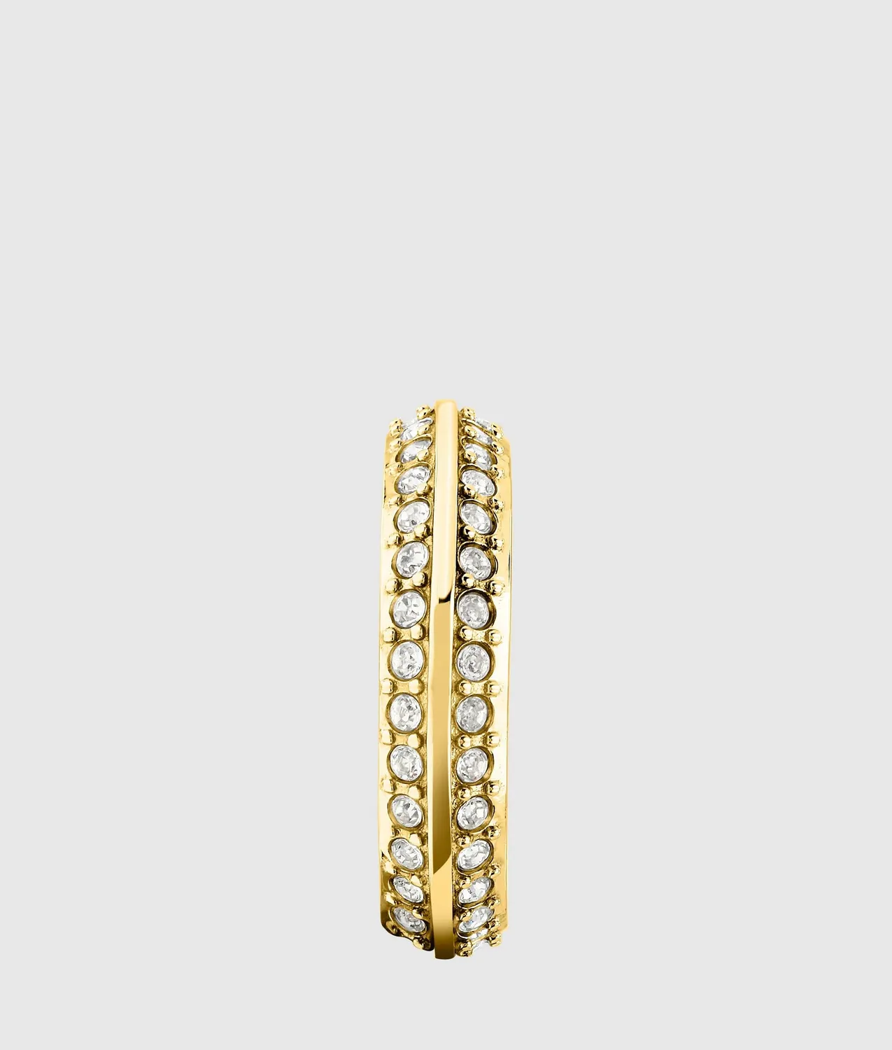 Karl Lagerfeld Gold Crystal Ring Gr. 14 mit Strass