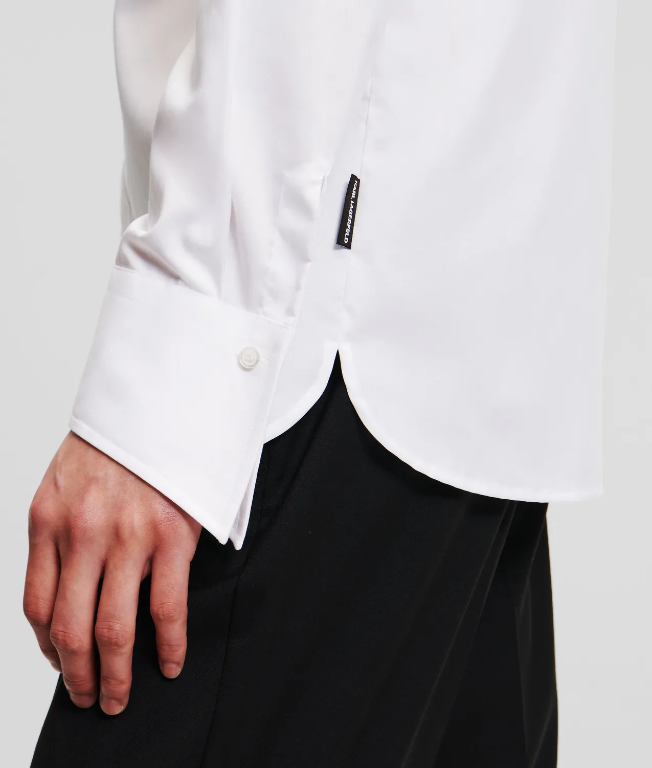 Karl Lagerfeld Essential Hemd Herren Bio-Baumwolle verdeckt