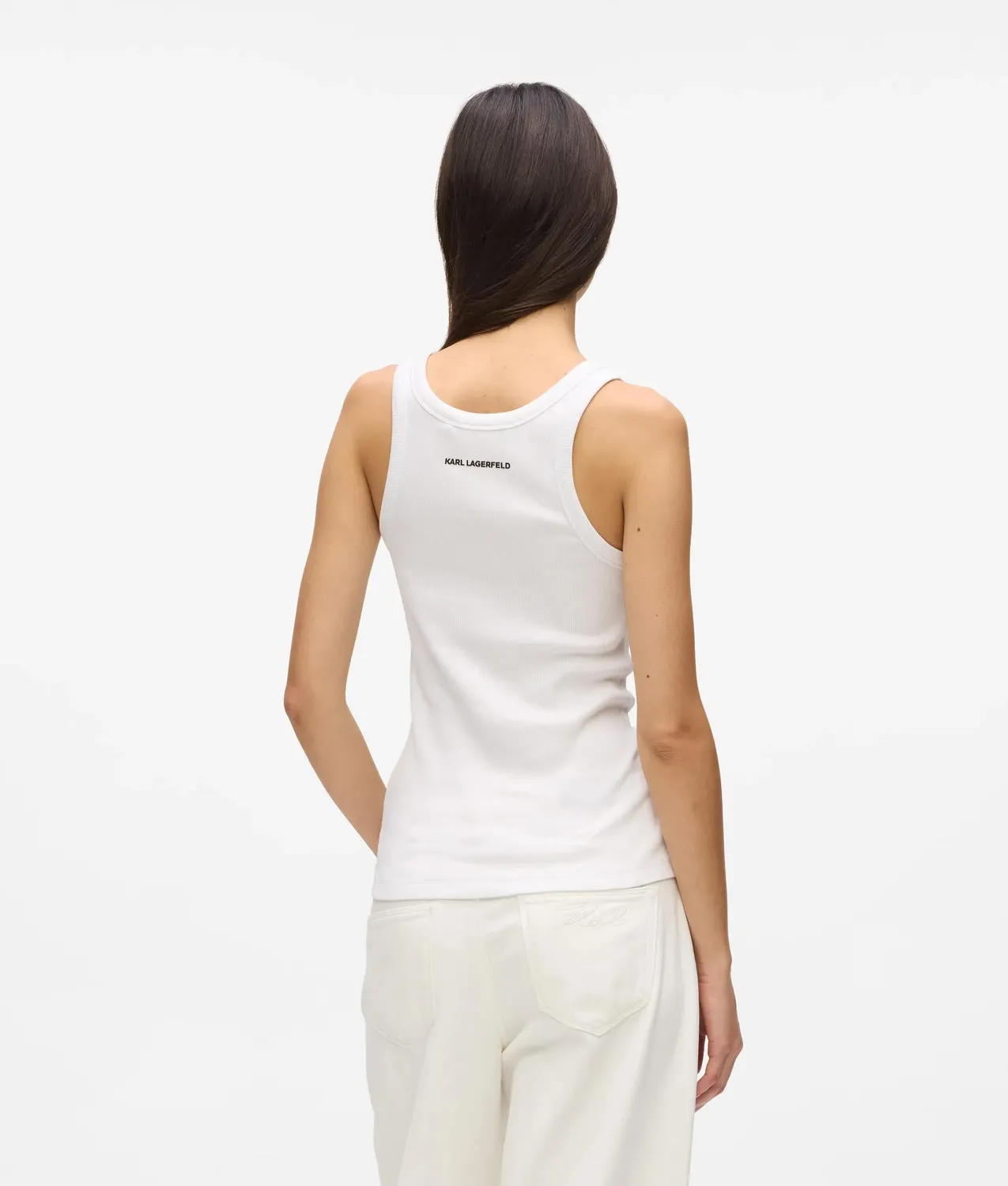 Karl Lagerfeld Ikon Tank Top Ripp Bio-Baumwolle